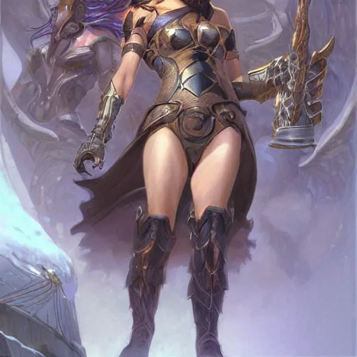 Prompt: caitlyn from league of legends, fantasy art by donato giancola and greg rutkowski, symmetry!!