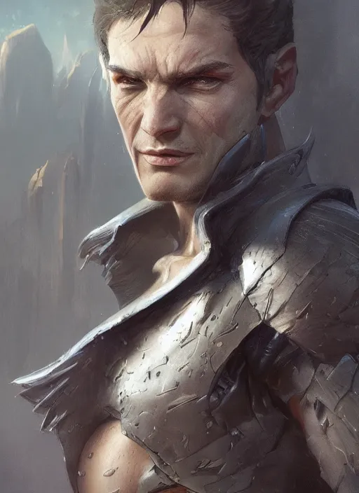 Prompt: fantasy male rogue, dim light, front game card, marvel comics, dark, intricate, highly detailed, smooth, artstation, digital illustration by ruan jia and mandy jurgens and artgerm and wayne barlowe and greg rutkowski and zdislav beksinski