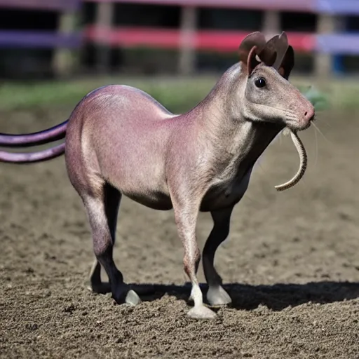 Image similar to half rat, half horse