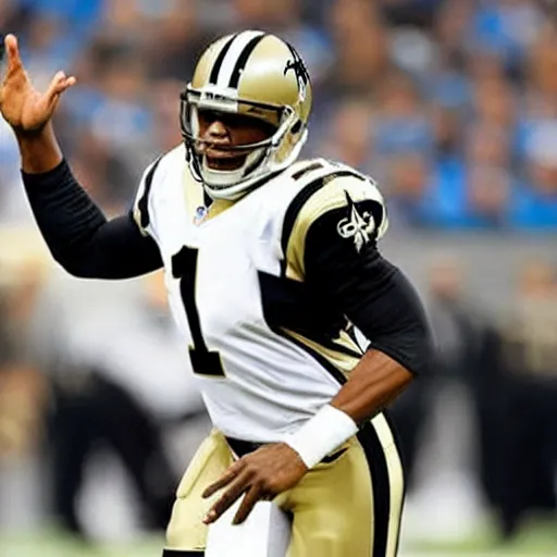 Image similar to Cam newton in a saints uniform