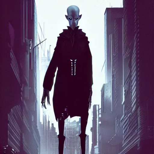 Image similar to cyberpunk nosferatu