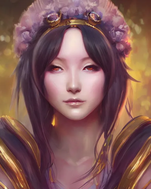 Image similar to a stunning portrait of Mari Illustrious Makinami as an ancient greek priestess, digital art by Ross Tran and Angel Ganev, highly detailed, trending on artstationhq