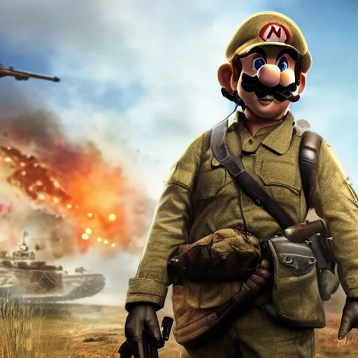 Image similar to Mario in Battlefield