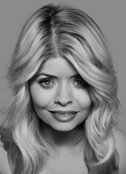 Image similar to holly Willoughby with the physique of a body builder, symmetrical facial features, hyper realistic, ultra detailed, cinematic, dynamic lighting, photorealistic, refined, intricate, digital art, digital painting, masterpiece, 8k