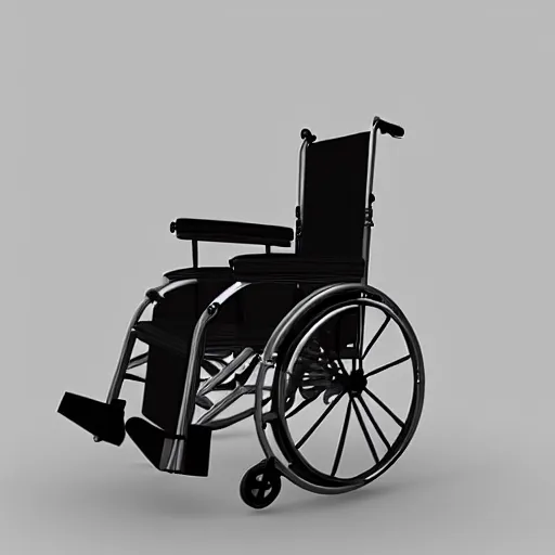 Image similar to a 3d render of a wheelchair, by Scott weaver