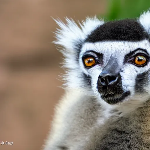 Prompt: photo of a lemur sitting on a rocket