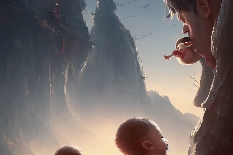 Prompt: a giant nose sucking up tiny humans, made by Stanley Artgerm Lau, WLOP, Rossdraws, ArtStation, CGSociety, concept art, cgsociety, octane render, trending on artstation, artstationHD, artstationHQ, unreal engine, 4k, 8k,