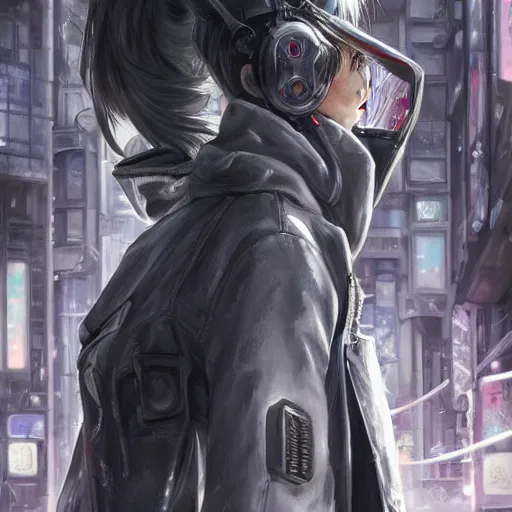 Prompt: dynamic composition, motion, ultra-detailed, incredibly detailed, a lot of details, amazing fine details and brush strokes, colorful and grayish palette, smooth, HD semirealistic anime CG concept art digital painting, watercolor oil painting of Clean and detailed post-cyberpunk sci-fi close-up girl wearing jacket and skirt, in asian city in style of cytus and deemo, blue flame, relaxing, calm and mysterious vibes,, by a Chinese artist at ArtStation, by Huang Guangjian, Fenghua Zhong, Ruan Jia, Xin Jin and Wei Chang. Realistic artwork of a Chinese videogame, gradients, gentle an harmonic grayish colors. set in half-life 2, Matrix, GITS, Blade Runner, Neotokyo Source, Syndicate(2012), dynamic composition, beautiful with eerie vibes, very inspirational, very stylish, with gradients, surrealistic, dystopia, postapocalyptic vibes, depth of field, mist, rich cinematic atmosphere, perfect digital art, mystical journey in strange world