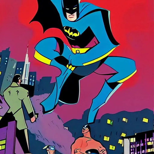 Prompt: Batman: the animated series (1992), by Eric Radomski