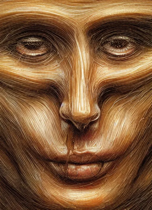 Prompt: a beautiful face draped in thick ribbed tubes in the style of peter gric hd