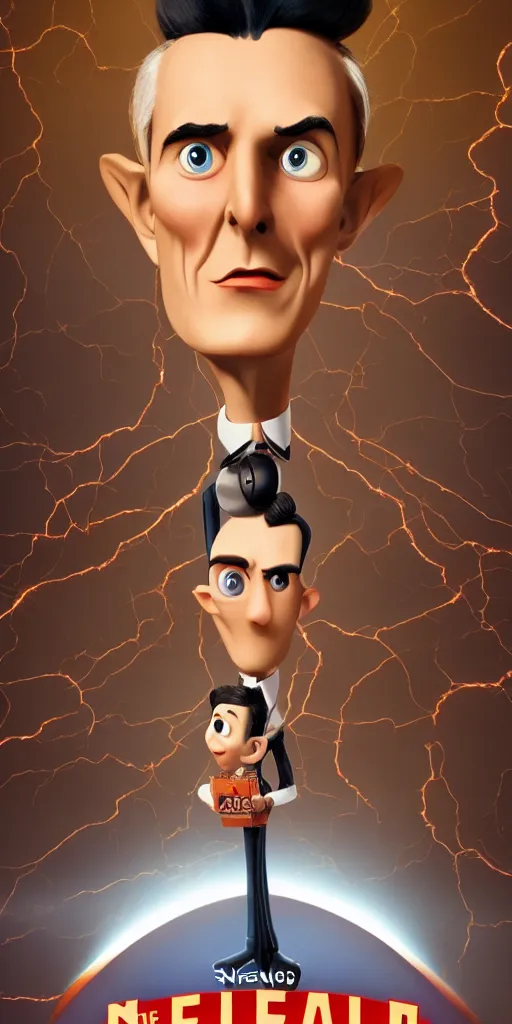 Prompt: Nicola Tesla in the pixar film, Hyperdetailed, 4k