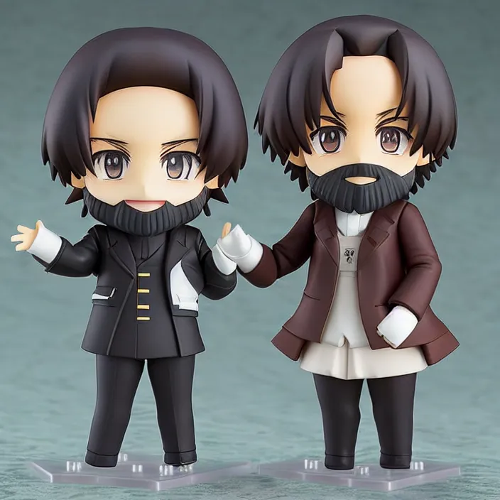 Image similar to An anime Nendoroid of Karl Marx, figurine, detailed product photo