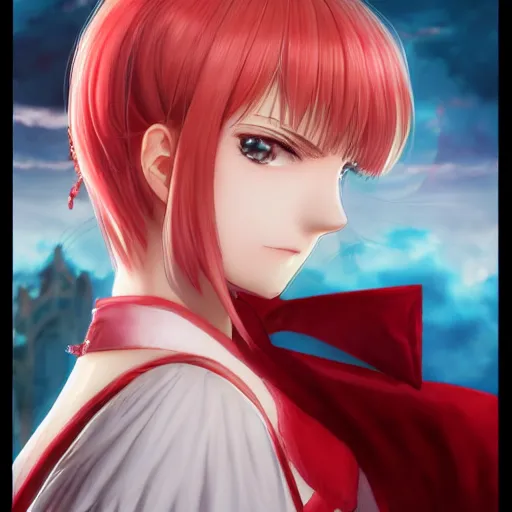 Image similar to portrait of nero claudius emperor of roses, anime fantasy illustration by tomoyuki yamasaki, kyoto studio, madhouse, ufotable, square enix, cinematic lighting, trending on artstation