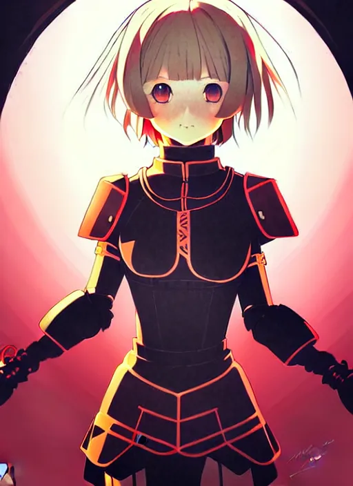 Prompt: ilya kuvshinov anime illustration knight girl in armor, last exile, murata range, fine detail, perfect anime face, dramatic lighting, dynamic composition, art deco, cel shading, vivid, rich texture, alphonse mucha, ( ( ( colorful ) ) ), yoshinari yoh