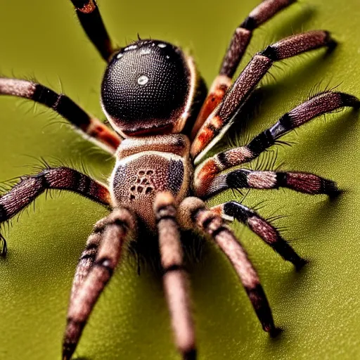 Image similar to horrifying spider trypophobia small spiders on it's back coming out