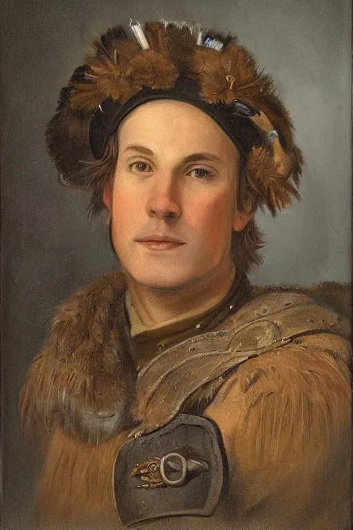 Image similar to a portrait of a Scottish laird wearing a balmoral hat, art