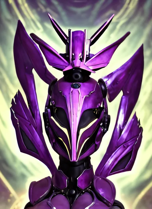 Image similar to cinematic bust shot, cosmic sized proportional stunning beautiful hot female warframe, detailed robot mecha female dragon head, metal ears purple eyes, sleek silver armor, fuschia skin, floating in empty space, nebula sized, posing elegantly, epic proportions, epic size, epic scale, furry art, dragon art, giantess art, warframe fanart, furaffinity, deviantart
