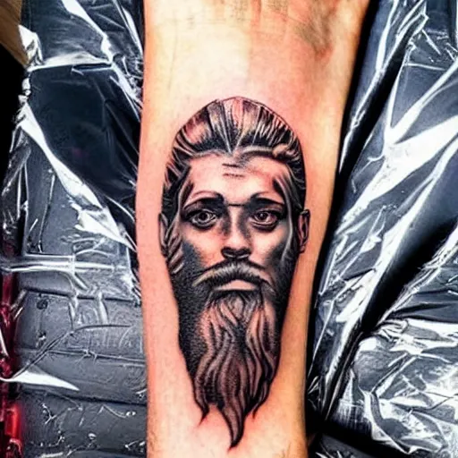 greek mythology | Poseidon tattoo, Zeus tattoo, Black and grey tattoos