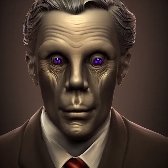 Prompt: portrait of a business man, polycount, surrealism, surrealist, lovecraftian, cosmic horror, high detail