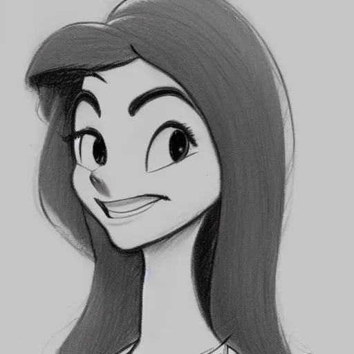 Prompt: milt kahl pencil sketch of victoria justice disney style