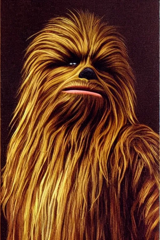 Image similar to Chewbacca painted by Caravaggio