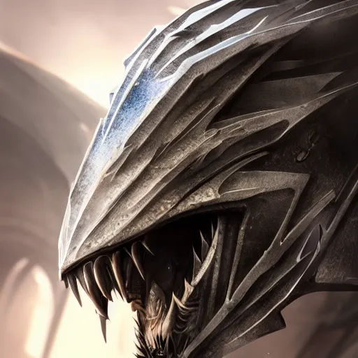 Image similar to stunning cinematic close shot of a beautiful female knight, but as an anthropomorphic female dragon, well designed highly detailed perfect female robot dragon head with slick LED eyes, well armored, sharp claws, HD octane render, fantasy, furry art, Artstation, Deviantart, Furaffinity