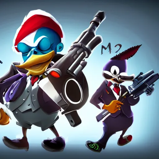 Image similar to payday 2 characters in rayman legends concept art, ultra realistic, 4 k, octane render, real life characters, high detailed