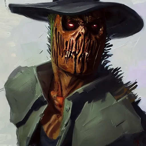 Image similar to greg manchess portrait painting of partially armored freddy krueger as overwatch character, medium shot, asymmetrical, profile picture, organic painting, sunny day, matte painting, bold shapes, hard edges, street art, trending on artstation, by huang guangjian and gil elvgren and sachin teng