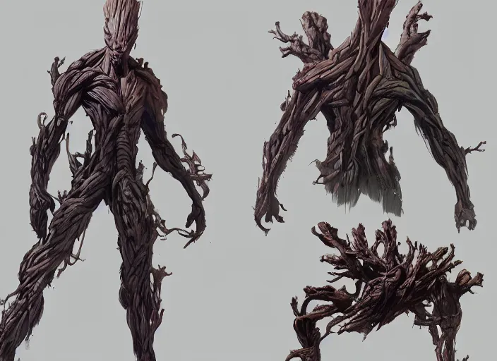 Image similar to sneakers of groot by yoji shinkawa, concept art, unreal engine, octane render, bright colors