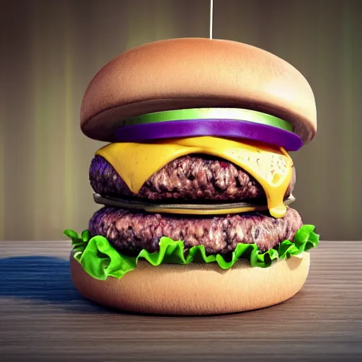Prompt: burger, very realistic
