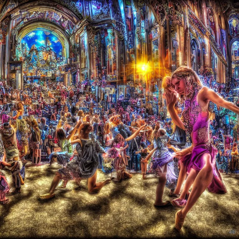 Prompt: a beautiful highly detailed picture about dream like you've gotta dance like there's nobody watching, love like you'll never be hurt, sing like there's nobody listening, and live like it's heaven on earth, 8 k resolution, hdr