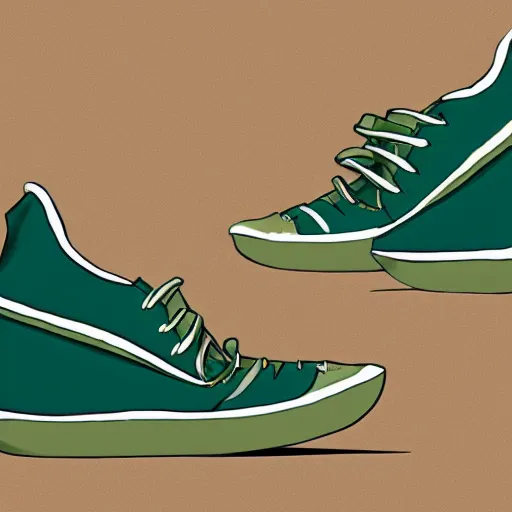 Image similar to Sneakers based off Roronoa Zoro