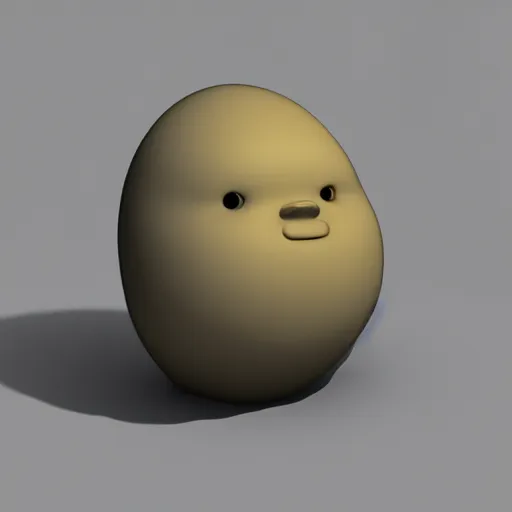 Prompt: sad blob with a face, 3 d render, rendered lighting