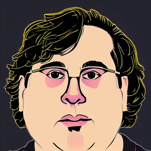 Image similar to jonah - hill / andy milonakis & clark duke hybrid, vector, svg sticker art