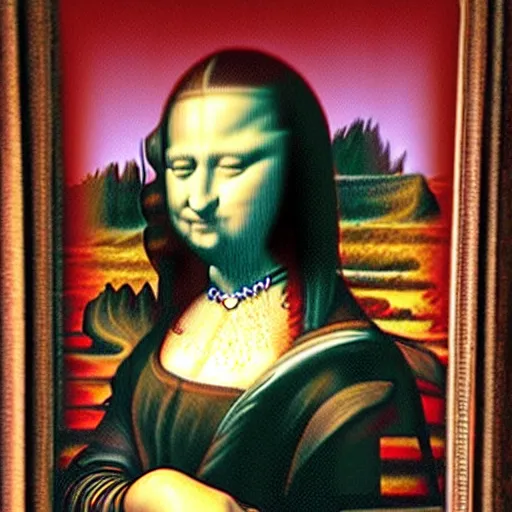 Image similar to dog as the monalisa