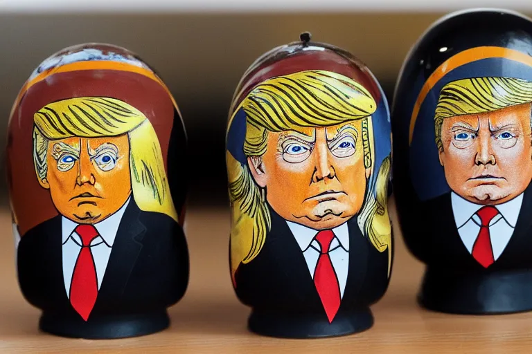 Image similar to donald trump as russian doll