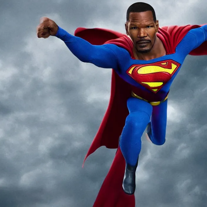 Image similar to jamie foxx as superman