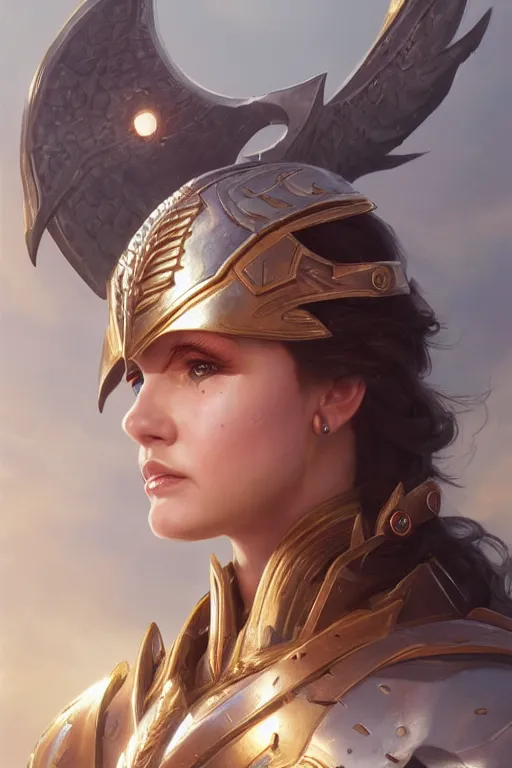 Image similar to amazon valkyrie athena, d & d, fantasy, portrait, highly detailed, headshot, digital painting, trending on artstation, concept art, sharp focus, illustration, art by artgerm and greg rutkowski and magali villeneuve