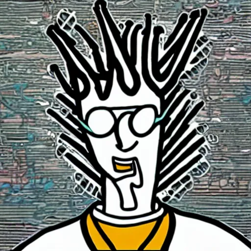 Image similar to fido dido releasing his early 2 0 0 0's techno album, cool colors