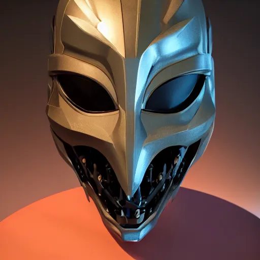 Image similar to robot dragon mask helmet, ray tracing, octane, portrait, artstation