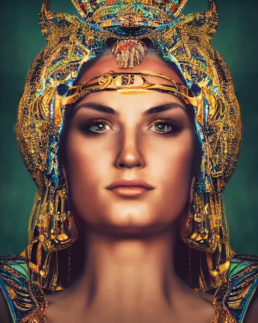 Image similar to A portrait of a mragot robbie as a goddess in heaven, piercing eyes, highly detailed, bokeh, professional photograph, full body shot 4K, HD