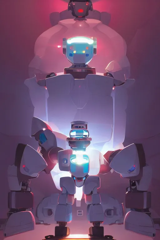 Image similar to metabots medabots medarotto medarot robot minimalist comics, behance hd by jesper ejsing, by rhads, makoto shinkai and lois van baarle, ilya kuvshinov, rossdraws global illumination ray tracing hdr radiating a glowing aura