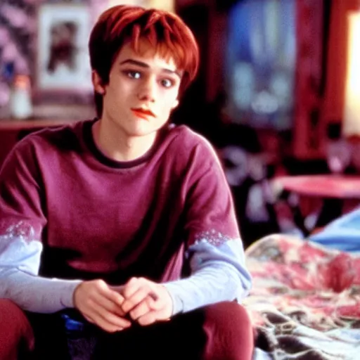 Image similar to manic pixie dream boy in 9 0 s movie