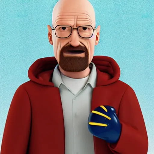 Image similar to walter white as a pixar character