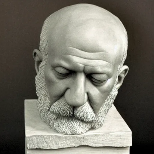 Image similar to sigmund freud sculpture by auguste rodin