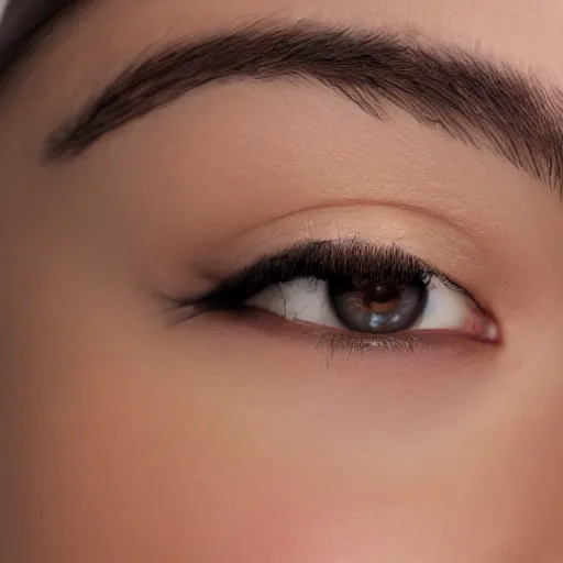 Prompt: a ultra high definition professional studio portrait of the nicest eyebrows in the world, key light, 70mm