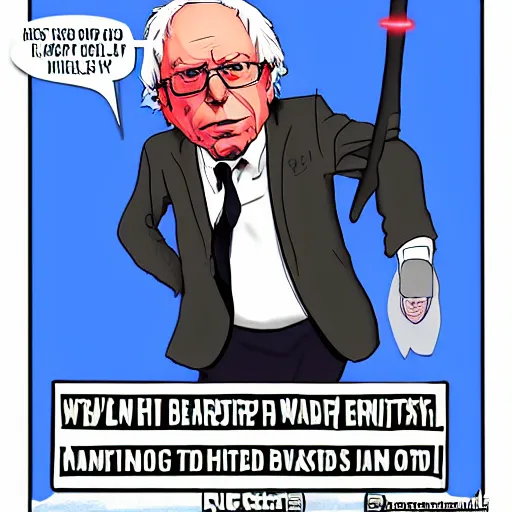 Prompt: bernie sanders as a jedi master