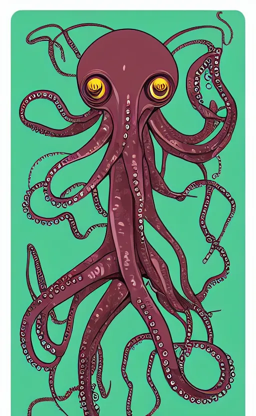 Image similar to cyborg robot electric octopus, digital art, vector art