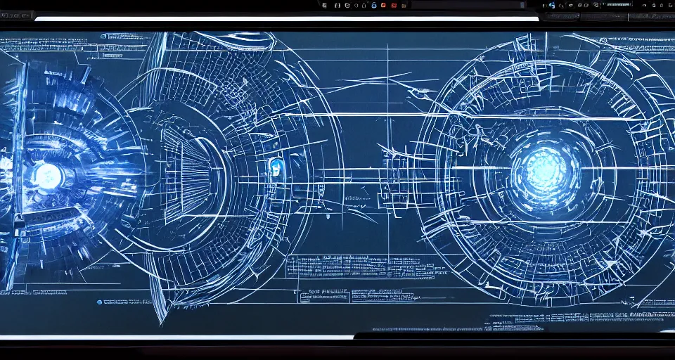Prompt: a blueprint diagram of a wormhole generator, intricate illustration, ultra detailed, detailed plans and notes, sketches, technopunk, darksynth, 8 k, unreal engine 5, by tsutomu nihei