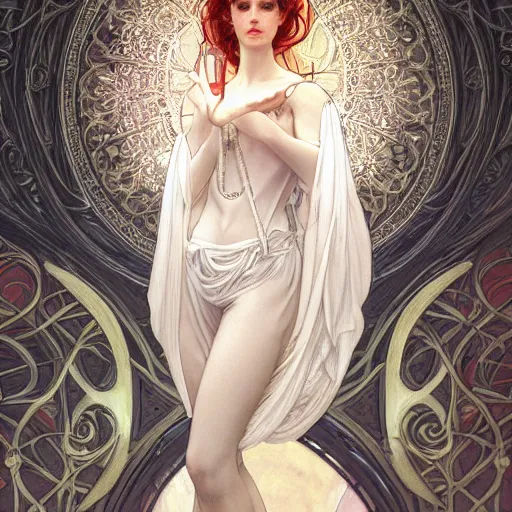 Image similar to a photograpic portrait of a anthropomorphic lit candle wearing white clothes, fantasy, intricate, elegant, highly detailed, digital painting, artstation, concept art, smooth, sharp focus, illustration, art by artgerm and H R Giger and alphonse mucha